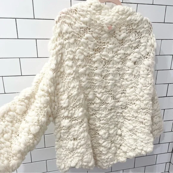 Rare For Love and Lemons 🍋 Off White Knitz Knit Oversized Sweater Size Small - Picture 6 of 10